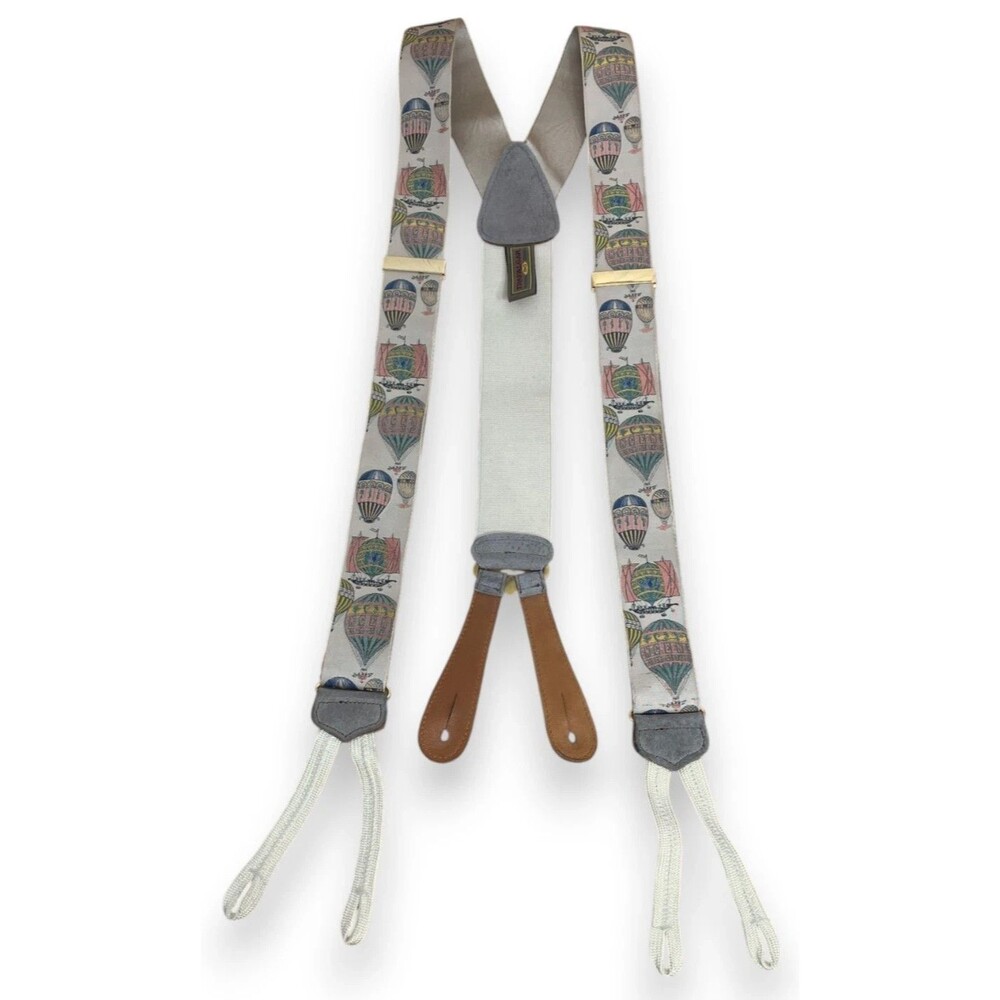Vintage Trafalgar Suspenders Limited Edition Silk Hot Air Balloon Rare Braces